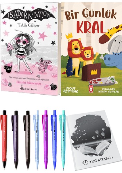 Bir Günlük Kral ve Isadora Moon 11 Tatile Gidiyor 2'li Set - Kalem