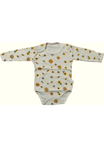 Baby Arı Desen Çocuk Çocuk Body Ikili Set. (. 1-3-6-9 Ay)(1- 1,5 -2 -3 Yaş) Pamuk