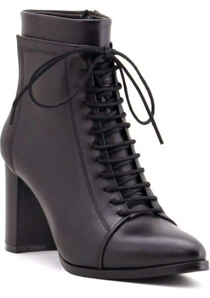 2128234 Siyah Deri Bot