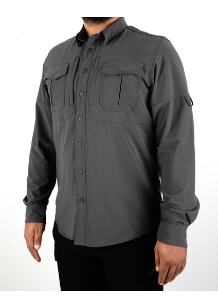 Outdoor Antrasit Taktikal Gömlek fiyatları