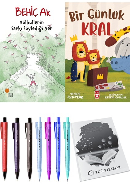 Bir Günlük Kral ve Bülbüllerin Şarkı Söylediği Yer 2'li Set - Kalem