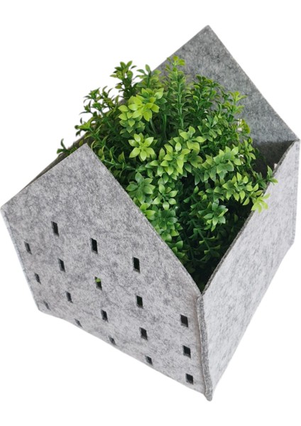 Dekoratif Saksı Kutu Organizer Keçe Sepet Çok Amaçlı 20x20x25 Cm 3 Mm Keçe modelleri