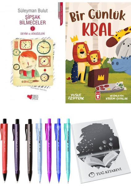 Bir Günlük Kral ve Şipşak Bilmeceler 2 2'li Set - Kalem