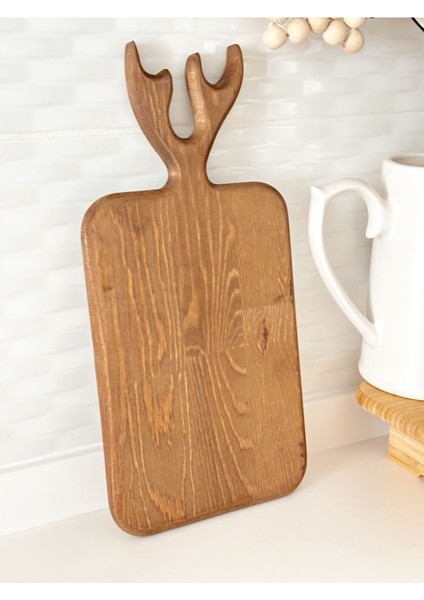 Ahşap Geyik Model Kesme ve Sunum Tahtası, Şık ve doğal tasarım fiyatları