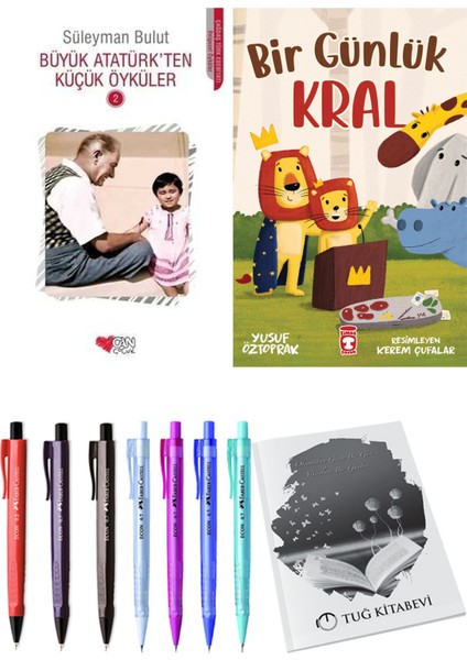 Bir Günlük Kral ve Büyük Atatürk'ten Küçük Öyküler 2 2'li Set - Kalem