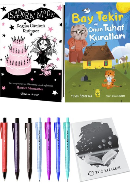 Bay Tekir ve Onun Tuhaf Kuralları ve Isadora Moon 4 Doğum Gününü Kutluyor 2'li Set - Kalem
