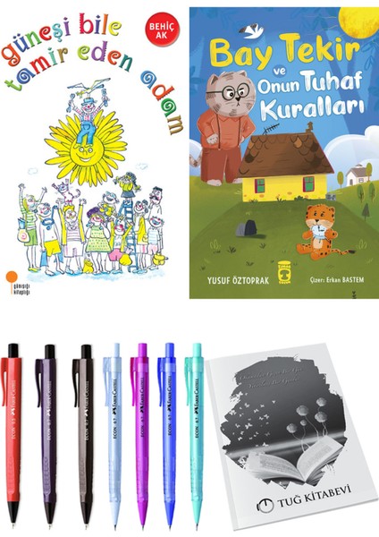 Bay Tekir ve Onun Tuhaf Kuralları ve Güneşi Bile Tamir Eden Adam 2'li Set - Kalem