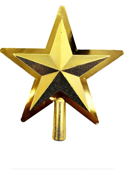 Yılbaşı Ağacı Tepe Süsü Gold Renk 10 cm