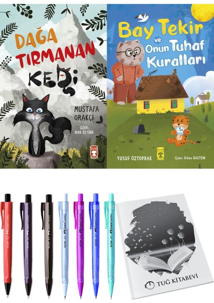 Bay Tekir ve Onun Tuhaf Kuralları ve Dağa Tırmanan Kedi 2'li Set - Kalem