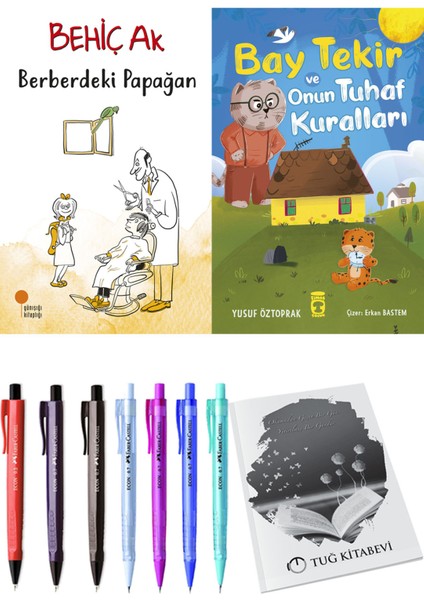 Bay Tekir ve Onun Tuhaf Kuralları ve Berberdeki Papağan 2'li Set - Kalem