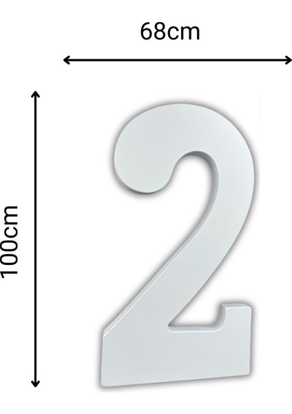 Strafor 2 Rakamı 100 cm