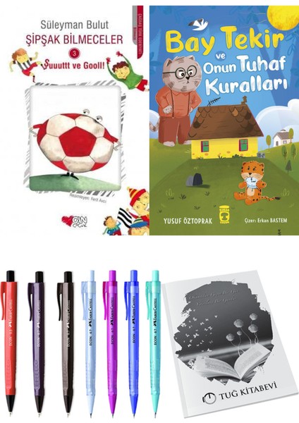 Bay Tekir ve Onun Tuhaf Kuralları ve Şipşak Bilmeceler 3 2'li Set - Kalem