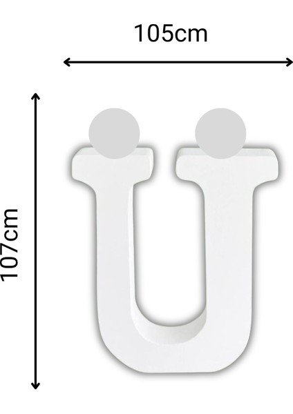 Strafor Ü Harfi 107 cm