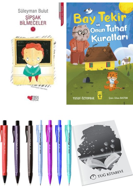 Bay Tekir ve Onun Tuhaf Kuralları ve Şipşak Bilmeceler 1 2'li Set - Kalem
