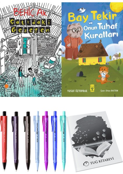 Bay Tekir ve Onun Tuhaf Kuralları ve Çatıdaki Gezegen 2'li Set - Kalem