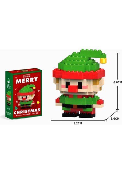 DEK Toy Store Yılbaşı Özel Seri Noel Baba ve Yardımcısı Elf Figür 3D Yapboz Puzzle Hediye Hobi