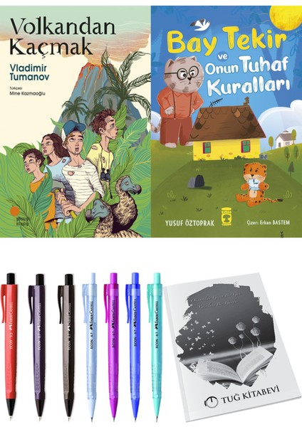 Bay Tekir ve Onun Tuhaf Kuralları ve Volkandan Kaçmak 2'li Set - Kalem