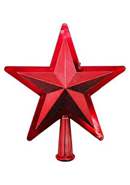 Yılbaşı Ağacı Tepe Süsü Kırmızı 10 cm