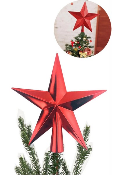 Yılbaşı Ağacı Tepe Süsü Kırmızı 10 cm fiyatları