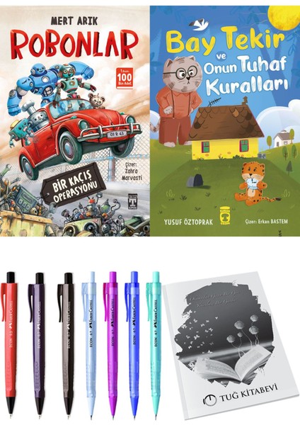 Bay Tekir ve Onun Tuhaf Kuralları ve Robonlar Bir Kaçış Operasyonu 2'li Set - Kalem