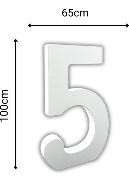 Strafor 5 Rakamı 100 cm