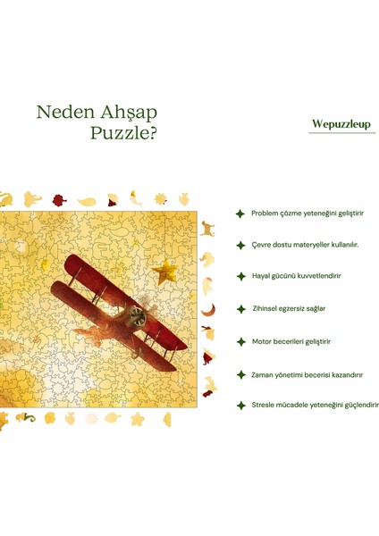 Küçük Prens Ahşap Puzzle Yetişkin Benzersiz Parçalı Yapboz Puzzle Yapıştırıcılı R1-10