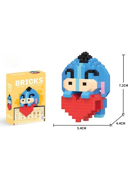 DEK Toy Store Bricks Yeni Yıl Özel Seri Tiger Eeyor Figür 3D Yapı Blokları Puzzle Yapboz Hobi