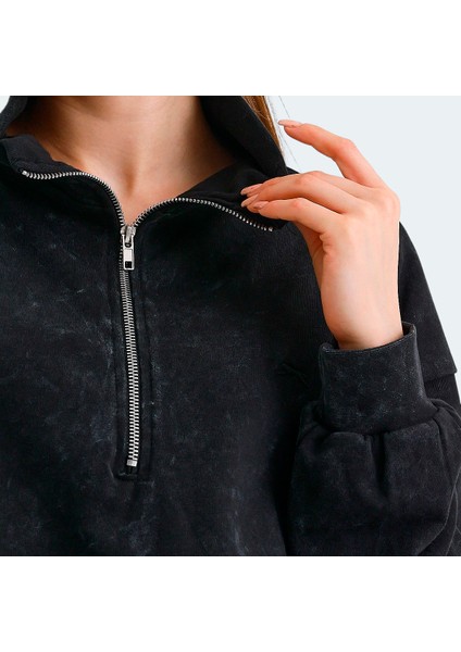 VIEWER Kadın Oversize Sweatshirt Siyah fırsatları