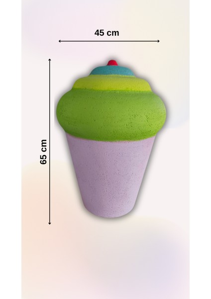 Strafor Maket Cupcake Renkli