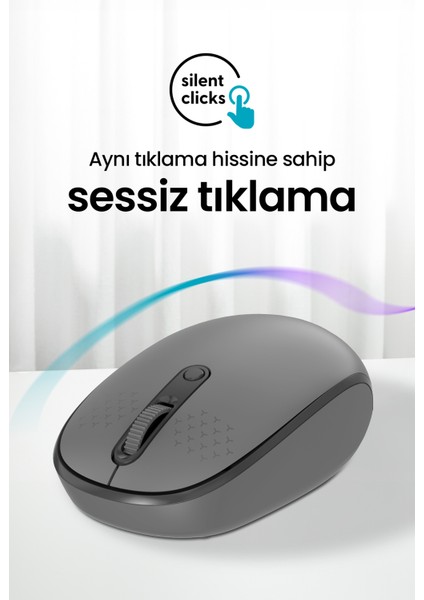 MX400 Prime Pro Sessiz Kablosuz Mouse Bluetooth ve 2.4ghz Wireless Bağlantı - Ayarlanabilir Dpı