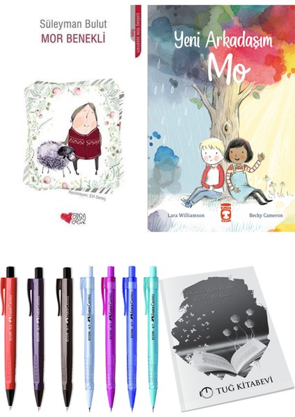 Yeni Arkadaşım Mo ve Mor Benekli 2'li Set - Kalem