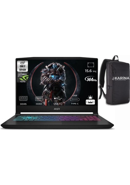 Msı Katana 15 B13VGK-1874XTR Intel Core I7 13620H 24GB 4tb SSD RTX4070 W11P 15.6" Fhd 144Hz & B13VGK1874XTRK56