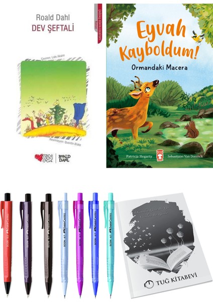 Eyvah Kayboldum! Ormandaki Macera ve Dev Şeftali 2'li Set - Kalem