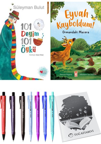 Eyvah Kayboldum! Ormandaki Macera ve 101 Deyim 101 Öykü Süleyman Bulut 2'li Set - Kalem