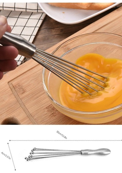 Paslanmaz Metal Flexi Çırpıcı 30 Cm, dayanıklı ve kullanışlı mutfak gereci