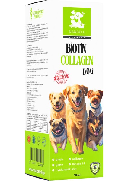 Biotın Collagen For Dog Köpekler Için Biotın ve Kolajen Desteği