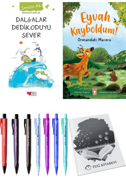 Eyvah Kayboldum! Ormandaki Macera ve Dalgalar Dedikoduyu Sever 2'li Set - Kalem