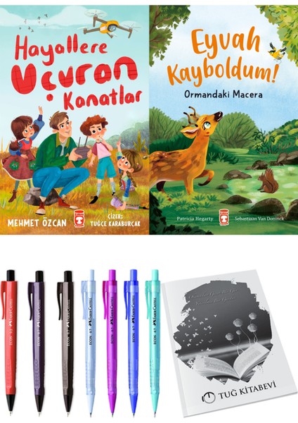 Eyvah Kayboldum! Ormandaki Macera ve Hayallere Uçuran Kanatlar 2'li Set - Kalem