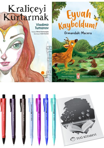 Eyvah Kayboldum! Ormandaki Macera ve Kraliçeyi Kurtarmak 2'li Set - Kalem