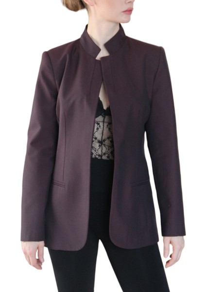 Lakshmı Dik Yaka Blazer Ceket - Bordo fiyatları