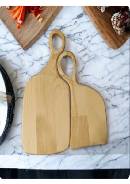 2'li Ahşap Kesme ve Doğrama Sunum Tahtası Seti, 34x27 cm, şık ve kullanışlı indirimleri