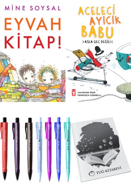 Aceleci Ayıcık Babu Asla Geç Değil ve Eyvah Kitap! 2'li Set - Kalem