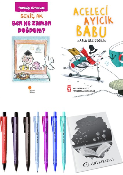 Aceleci Ayıcık Babu Asla Geç Değil ve Ben Ne Zaman Doğdum? 2'li Set - Kalem