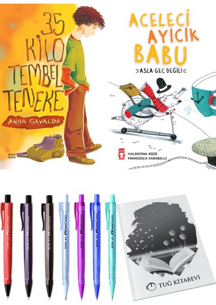 Aceleci Ayıcık Babu Asla Geç Değil ve 35 Kilo Tembel Teneke 2'li Set - Kalem