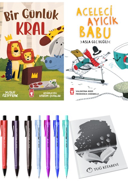Aceleci Ayıcık Babu Asla Geç Değil ve Bir Günlük Kral 2'li Set - Kalem