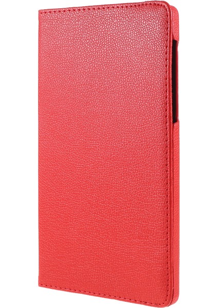 360° Dönebilen Stand Tasarımı Litchi Doku Deri Samsung Galaxy A7 Lite 8.7 Inç T220 T225 Tablet Kılıfı (Yurt Dışından)