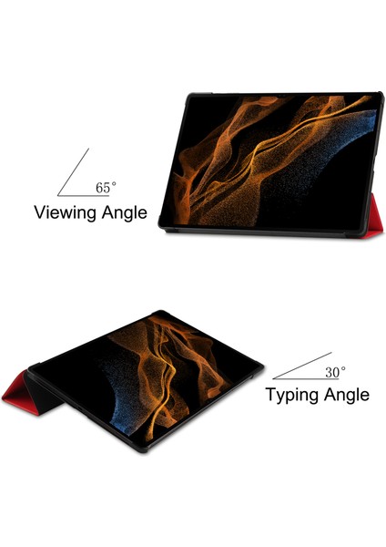 Samsung Galaxy Tab S10 Ultra Düşme Önleyici Deri Standlı Tablet Kılıfı (Yurt Dışından)