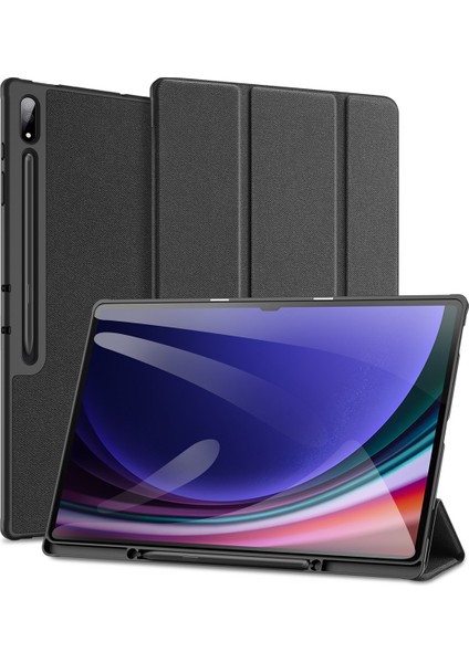 Samsung Galaxy Tab S10 Ultra Üç Katlı Stand Deri Tablet Kılıfı (Yurt Dışından)