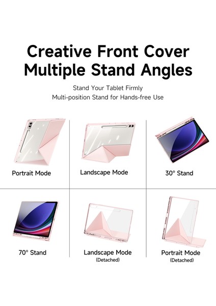 Samsung Galaxy Tab S10 Plus Origami Standı Deri+PC Tpu Arka Tablet Kılıfı (Yurt Dışından)