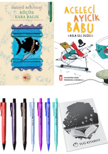 Aceleci Ayıcık Babu Asla Geç Değil ve Küçük Kara Balık 2'li Set - Kalem